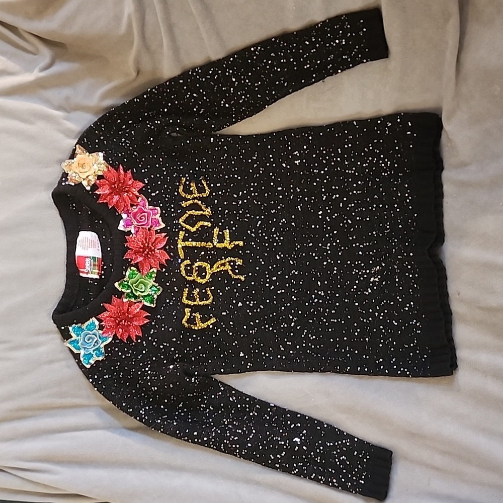 Size Small Adult Festive AF sweater.  Perfect for your holiday party or work!